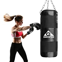 GROOFOO Saco de Boxeo Niños Tarea Pesada Oxford Boxing Bag para Entrenamiento de Boxeo para Niños Bolsa sin llenar con…